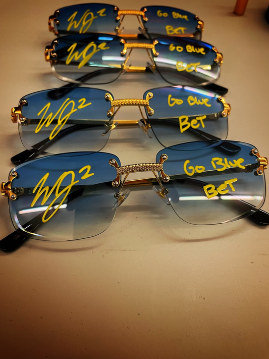Michigan Turnoverbuffs Glasses signed by Will Johnson